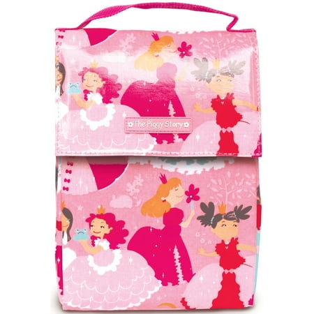 

The Piggy Story Insulated Wipe-Clean GoGo Lunch Sack for Kids - Enchanted Princesses