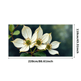 thumbnail image 3 of Beautiful White Flower Themed Backdrop Banner Party Decorations Background Photo Props for Garden Parties Spring Celebrations Weddings and Indoor Decor, 3 of 4