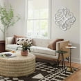 thumbnail image 3 of Sintosin Vintage Wrought Iron Wall Decor 22 Inch, Hanging Distressed White Farmhouse Wood and Metal Wall Art Decor, Rustic Medallion Home Wall Decor for Living Room Bedroom Entryway Hallway, 3 of 8