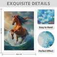 thumbnail image 3 of Diamond Art Kit for Adults, Majestic Horse Surfing Waves Diamond Painting for Adults Beginners, DIY Diamond Art Painting Kits, 5D Diamond Painting Crafts for Home Decor 12x16 Frameless, 3 of 7
