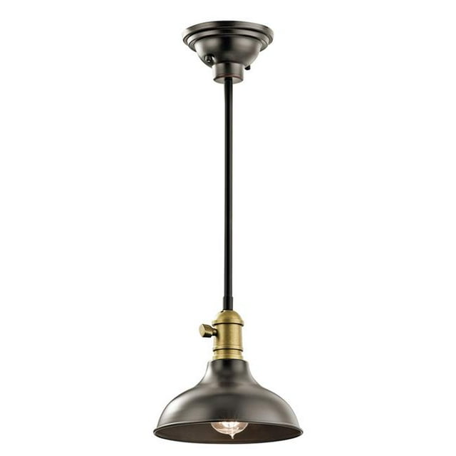 Kichler 42579OZ Cobson 100W 1 Light Mini Wall Pendant Light, Olde Bronze