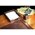 thumbnail image 2 of Dacasso Set Luxury Leather Pad & Desk Organization Essentials, 3 Piece, Dark Brown, 2 of 5