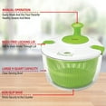 thumbnail image 2 of Brentwood 5 Quart Salad Spinner with Serving Bowl in Green, 2 of 7