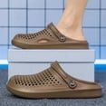 thumbnail image 6 of HNMKIU Men's Slippers for Beach and Leisure with Open Toe Design Easy on Style EVA Summer Footwear for Relaxing Casual Shoes for Men 01_Brown,39, 6 of 9