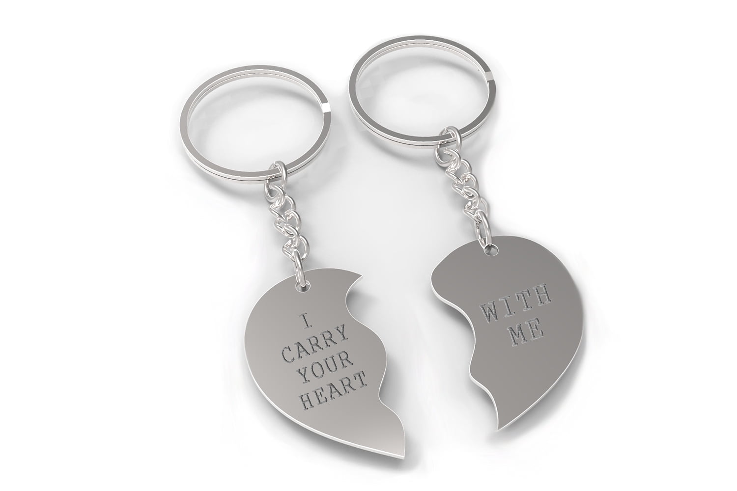 Heart Clip Keychains - 12 Pc.