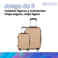 thumbnail image 4 of Set 2 Maletas de Viaje, Texturizadas, Capacidad de 10 kg y 25 kg, Varios Colores dorado Unitalla, 4 of 15