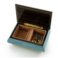 thumbnail image 2 of Gorgeous Handcrafted 30 Note Light Blue Musical Instrument Theme Wood Inlay Music Box - Moonlight Serenade, 2 of 2