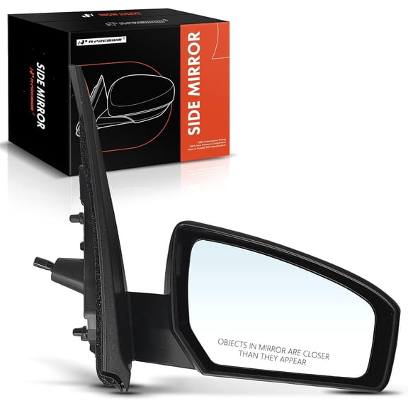 A-Premium Passenger Side Manual Door Mirror - Compatible with Nissan Sentra 2007 2008 2009 2010 2011 2012 - Non-Heated Manual Folding Black - Outside Rear View Mirror - Replace# 96301ET00E