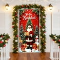 thumbnail image 5 of Taicans ‌Festive Christmas Santa Claus Door Cover - Waterproof & Removable Holiday Decor (35.43in x 70.87in) for Front Door,Fireplace,Tree & Wall - High-Quality Reusable Xmas Decorations‌, 5 of 6