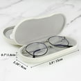 thumbnail image 3 of MoKo 2 in 1 Double Eyeglass Case, Contact Lens Case with Mirror Tweezers Remover, Portable PU Contact Lens Box Soak Storage Container Kit,Beige, 3 of 7