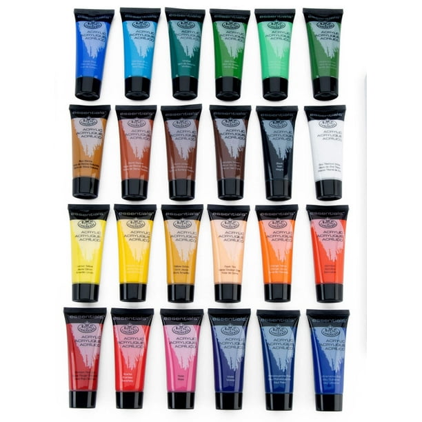 Royal & Langnickel Acrylique Lot De 6 X 120 ML (113,4 Gram) + 3 Brosses