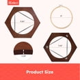 thumbnail image 2 of Marco de aro para bordar, hexágono de madera, 20 cm, con aro de 20 cm, 2 of 7
