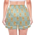 thumbnail image 2 of Women's Silk Pajama Shorts Cute Orange Cat Pajama Shorts Women's Casual Pajama Shorts with Pockets, 2 of 6