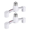 thumbnail image 3 of Adaptador divisor de portalámparas E27 a E27 (2 unidades), convertidor de portalámparas doble para bombillas LED, ideal para casa, garaje y sótano, color blanco, 3 of 7