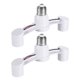 thumbnail image 3 of Adaptador divisor de portalámparas E27 a E27 (2 unidades), convertidor de portalámparas doble para bombillas LED, ideal para casa, garaje y sótano, color blanco, 3 of 7