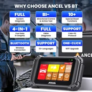 ANCEL Bidirectional Scan Tool Car Diagnostic Code Reader, Full Systems OBD2 Scanner Diagnostic Tool