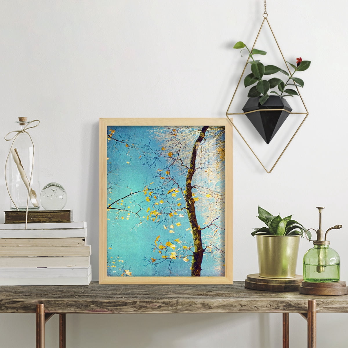 Autumn Tapestry III -Framed Print w/glass-Natural Wood