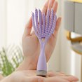 thumbnail image 4 of Cepillo De Pelo Hueco, Peine De Pelo Hueco Y Esponjoso, Agarre Cómodo, Añade Volumen, Portátil, Uso Seco Y Húmedo, Suave Para Uso Diario, 4 of 7