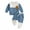 Blue, variant on Baby Boys Pants Set, 6 12 18 24M 3T Contrast Color Long Sleeve Crew Neck Sweatshirt with Elastic Waist Sweatpants Infant Clothes