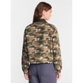 thumbnail image 4 of No Boundaries Cotton Twill Barn Jacket with Faux Leather Collar, Women's XXS-4X, 4 of 6