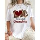 thumbnail image 1 of Camiseta De Mujer De Verano Ligera Básica Para Mochilero, Camping, CaminarChic Leopard Heart Print Women's T-Shirt - Casual Crew Neck, Short Sleeve, Stretchy Polyester Blend, Machine Washable - Perf, 1 of 6