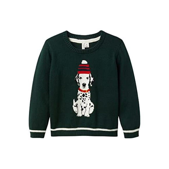 Janie and Jack Chandail Garçon Chien Intarsia Tout-Petit Petits Enfants Grands Enfants Vert 2 Tout-Petit