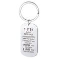 thumbnail image 1 of PENGXIANG Stainless Steel Inspirational Tag Keychain Sister Brother You Are Brave Keyring Christmas Graduation Gift Key Chain, 1 of 9