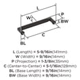 thumbnail image 5 of Amerock Balata 5-1/16 inch (128mm) Center-to-Center Oil-Rubbed Bronze Cabinet Pull, 5 of 6