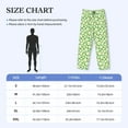 thumbnail image 2 of Mens Pajama Pants - Soft Sleep & Lounge Pants for Men, Daisies Flowers Green Cuteness Casual PJ Bottoms Pants with Pockets, 2 of 5