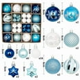 thumbnail image 2 of 44 Pcs Christmas Balls Ornaments for Outdoor Xmas Yard Decor Outdoor with Hanging Loops A Complete Set for Xmas Tree Home Wedding Party Blue & White 2.3 In, 2 of 5