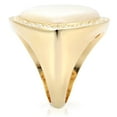 thumbnail image 5 of Gold Brass Ring with Synthetic Synthetic Glass in White for Women Style 1W043, 5 of 6