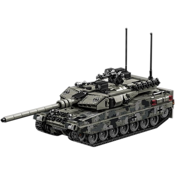 Remocguys WW2 Military Leopard 2A7 Tank Building Set Compatible with Lego Army Tank Model Decor Gift for Adults 1009 Pcs