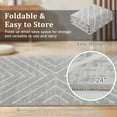 thumbnail image 5 of FairOnly 6'x9'Modern Area Rug with Symmetrical Fine Lines Machine Washable Low Pile Non-Slip Geometric Rugs for Living Room Bedroom，Light Grey, 5 of 7