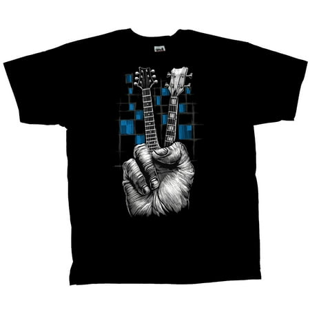 Guitar T-shirt Don't Fret Peace Fingers-6xl
