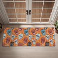 thumbnail image 2 of Orange Flower Skull Pattern Door Rugs,Washable Non Slip Door Mats Indoor,Decorative Door Mats,Entry Mat Indoor for Entrance,Bedroom,Kitchen,Bathroom,16"x47", 2 of 6