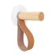 thumbnail image 1 of Gancho de abrigo de madera natural de montaje en pared Punch Free organizador único perchero para sombrero Feliz Sencillez, 1 of 5