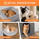 thumbnail image 5 of Yeshouse Árbol para gatos 2 en 1 con caja de arena oculta, torre para gatos de varios niveles con poste rascador y bolas colgantes, hamaca espaciosa y condominio interior para gatos, 5 of 8