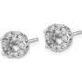 thumbnail image 2 of 14K White Gold Diamond Semi-Mount Stud Earrings (10 X 10) Made In India em5482-050-wa, 2 of 5