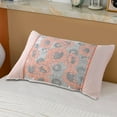 thumbnail image 1 of Juego de fundas de almohada de algodón con estampado floral | Tamaño estándar de 50 x 108 cm | Tejido transpirable y antibolitas | Azul claro, rosa, gris y amarillo | Ropa de cama suave para la, 1 of 6