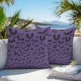 thumbnail image 5 of Outdoor Waterproof Pillow Covers Scary Halloween Bat Ombre Decorative Throw Pillow Protectors,Black and Purple Pillowcase Cushion Cases for Patio Sofa Garden Couch,20x20in,Pack of 2, 5 of 9