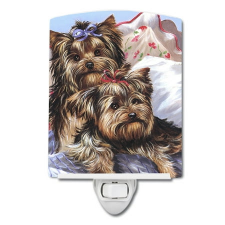 

Caroline s Treasures PPP3240CNL Yorkie Bed Bugs Ceramic Night Light 6x4x3 multicolor