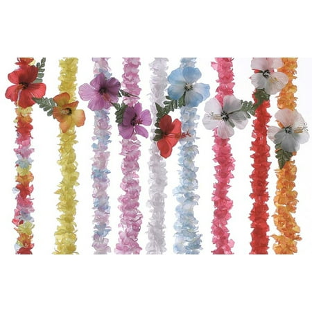 Flower Lei 7th Heaven Bright Assorted Colors Pack of 12