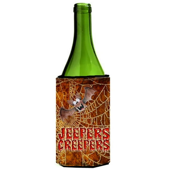 Carolines Treasures SB3018LITERK Jeepers Creepers With Bat And Spider Web Halloween Wine bottle sleeve Hugger - 24 oz.