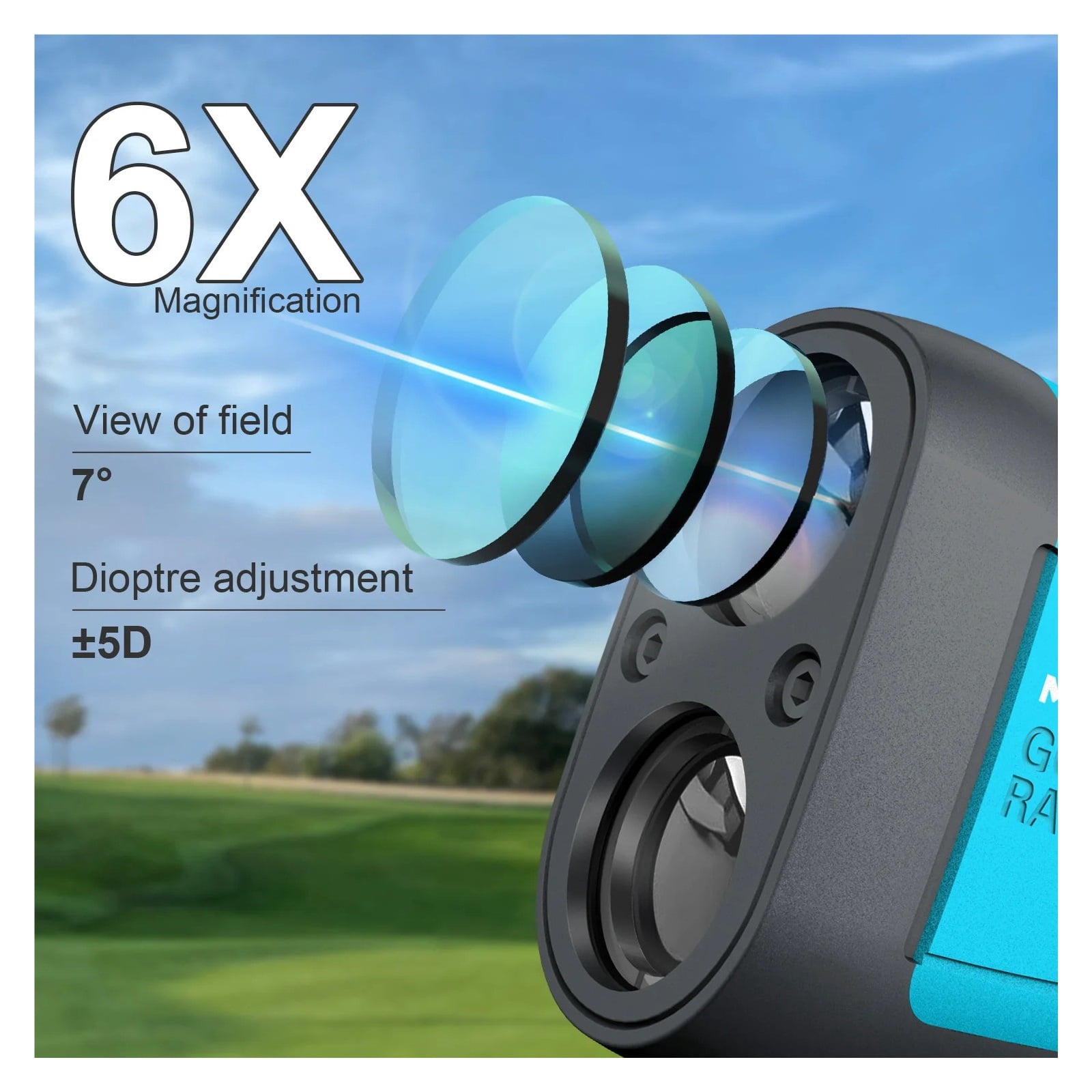 Rangefinder, 600M Golf Distance Meter,±0.55yard High Accuracy, Fast Flagpole Lock, For Golf