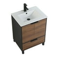 thumbnail image 4 of Fine Fixture Hamilton Bathroom Vanity and Sink, 24 Inch Walnut - ADA Compliant, 4 of 11