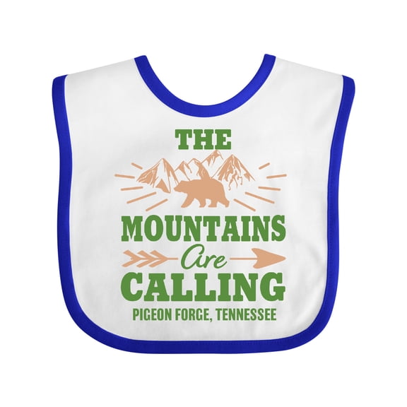 Inktastic Pigeon Forge Tennessee The Mountains Are Calling Boys or Girls Baby Bib