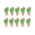 thumbnail image 1 of 50pcs Love Wood Clips Beautiful Small Fixation Clips for Photo Painting (Green), 1 of 6