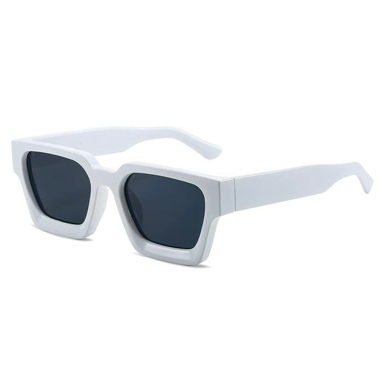White Square Men Women Thick Frame Designer Style Cool Summer
