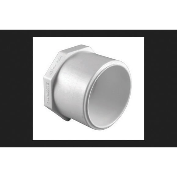 Tapón de tubo Charlotte Pipe Sch 40 PVC 3/4 pulgadas blanco