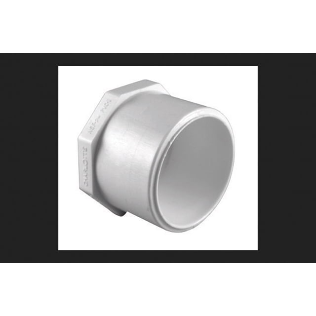 Tapón de tubo Charlotte Pipe Sch 40 PVC 3/4 pulgadas blanco